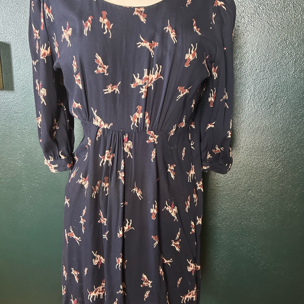 Joules Horse and Hound Navy Dress